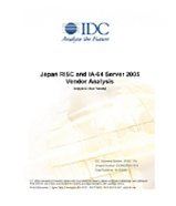 Japan RISC and IA-64 Server 2005 Vendor Analysis