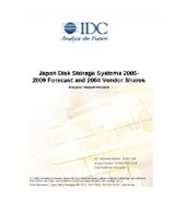 Japan Disk Storage Systems 2005-2009 Forecast and 2004 Vendor Shares
