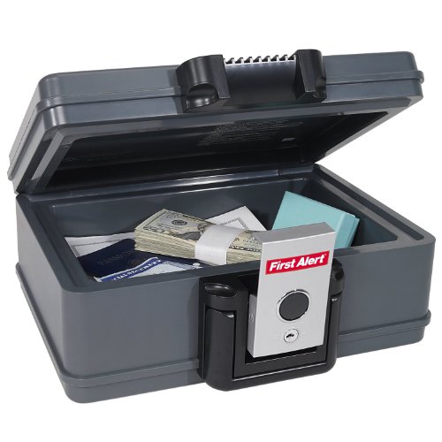 First Alert 2011F Fire Chest, Feet, 0.17 Cubic Foot, Grey
