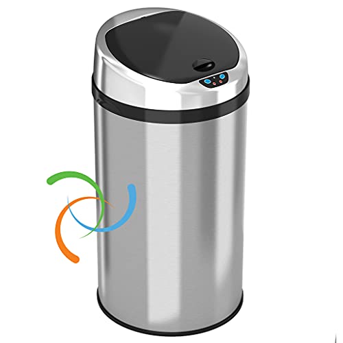 Book Cover iTouchless Automatic Stainless Steel Touchless Trash Can