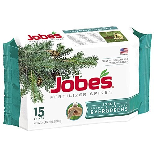 Book Cover Jobe's, Fertilizer Spikes, Evergreen Tree, 15 Count, Slow Release, Cypress, Juniper, Magnolia
