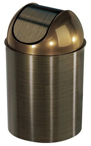 Book Cover Umbra Mezzo Swing-Top Waste Can, 2.5-Gallon (10 L), Bronze