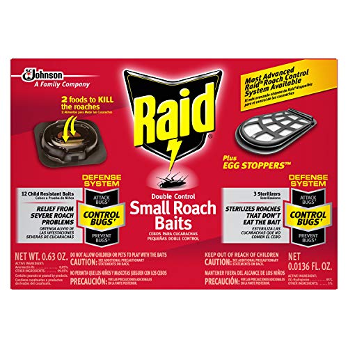 Book Cover Raid Double Control Small Roach Baits Plus Egg Stopper 0.63 Ounce (Pack of 1)