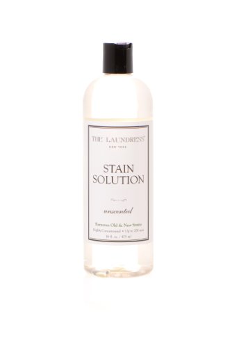 The Laundress New York Stain Solution, Unscented, Clothing Stain Remover, Baby Stains and Blood Spots on Laundry, Liquid Spot Remover, Laundry Stain Remover, 16 fl oz, 200 uses, clear (S-020)