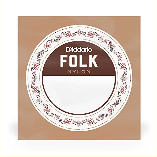 D'Addario BEC040 Folk Nylon Guitar Single String, Clear Nylon, Ball End.040