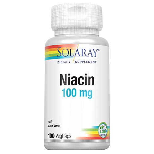 Book Cover Solaray Niacin 100 mg, Vitamin B3 | Skin Health, Cardiovascular, Nervous System & Circulation Support | 100ct