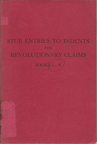 Stub entries to indents issued in payment of claims against South Carolina growing out of the Revolution.