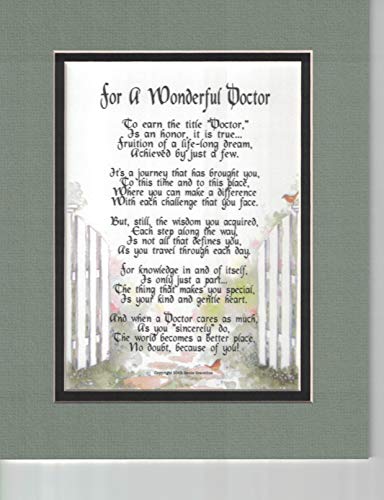 #168 Gift Poem Present For a Doctor, Thank you gift. More Color Options
