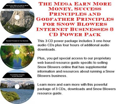 The Guru's How To Earn Extra Money, Marketing and Success Principles for Snow Blowers Web Businesses 3 CD Power Pack
