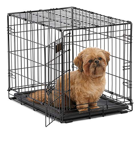 Book Cover MidWest I Crate 1524 -24 Inch Folding Metal Dog Crate w/ Divider Panel, Small Dog Breed, Black