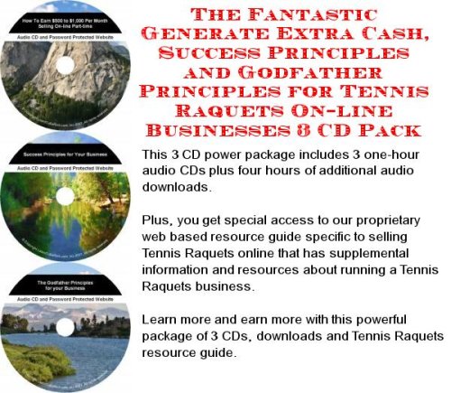 Massive Cash Flow Pack with Make An Extra Income, Marketing and Inner Game for Tennis Raquets On-line Biz Package (3 CDs)