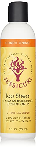 Book Cover Jessicurl, Too Shea! Extra Moisturizing Conditioner for Curly Hair, Citrus Lavender, 8 Fl oz. Leave in Conditioner for Dry Hair, Anti Frizz