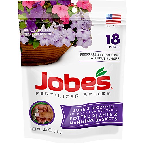 Book Cover Jobe's, 06105 Fertilizer Spikes, Potted Plants and Hanging Baskets, 18 Count
