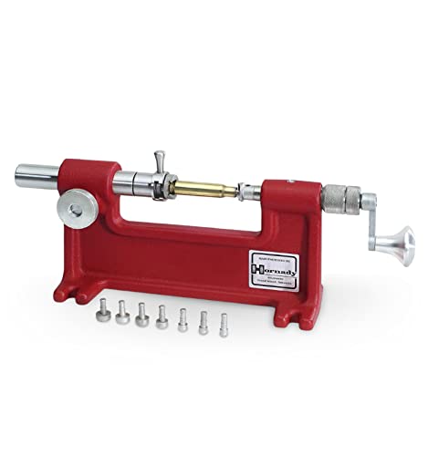Hornady Cam-Lock Trimmer 050140 - Reloading Case Trimmer Accurately Restore Fired Cases Up to 50 Calibers - Unique Brass Trimmer with Micro Adjust Cutter, 7 Pilot Sizes, & Large Diameter Cutting Head