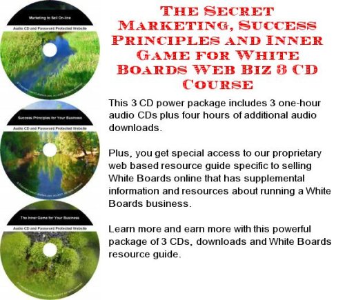 The Secret Marketing, Success Principles and Inner Game for White Boards Web Biz 3 CD Course