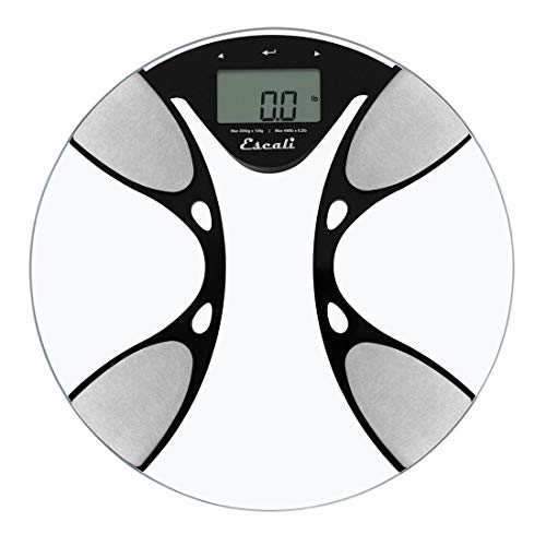Escali High-Capacity Bathroom Scale with Body Fat/Body Water Monitoring (440lb / 200kg)