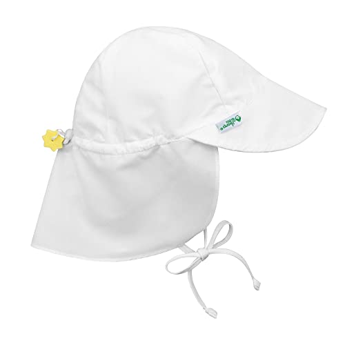 i play. Flap Sun Protection Hat - White - 9-18 months