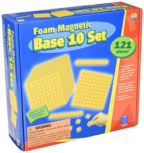Educational Insights Foam Magnetic Base 10 Set, Giant Size, Easy to Grip, Ages 10 and up, (121 Pieces)