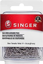 SINGER 00349 Dressmaker Pins, Size 17, 500-Count