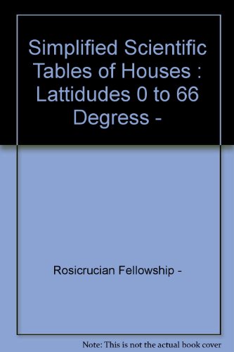 Simplified Scientific Tables of Houses : Lattidudes 0 to 66 Degress -