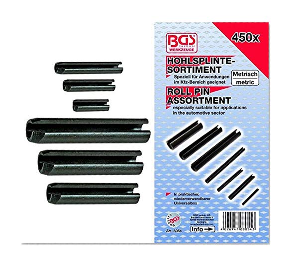 BGS 8054 280 / Assortiment de barrettes à ressort (450 pièces)