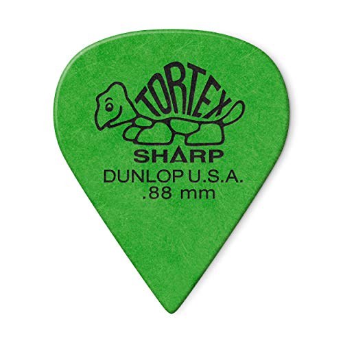 Book Cover Dunlop 412P.88 Tortex Sharp, Green, .88mm, 12/Player's Pack