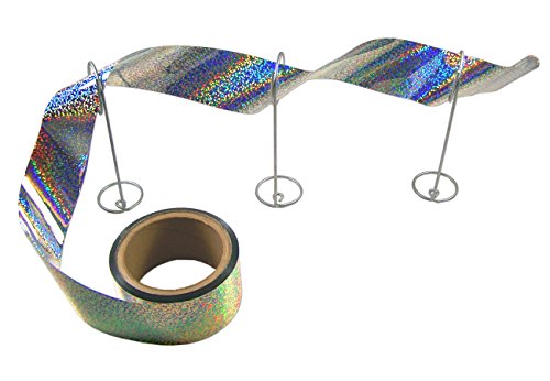 Bird-X Irri-Tape, Holographic Bird Scare Tape, Iridescent Foil Reflective Tape for Multi-Sensory Attack, Easy to Install, 2" W x 100' L