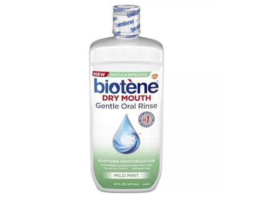 Biotene Moisturizing Oral Rinse, Mild Mint 16 Ounce (Packaging may vary)