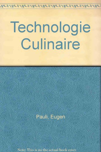 Technologie Culinaire