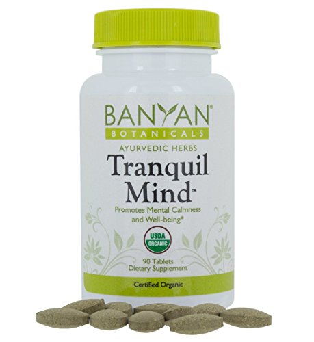 Book Cover Banyan Botanicals Tranquil Mind - USDA Organic - 90 Tablets - Soothes Nervousness & Stress - Supports a Calm Mind*