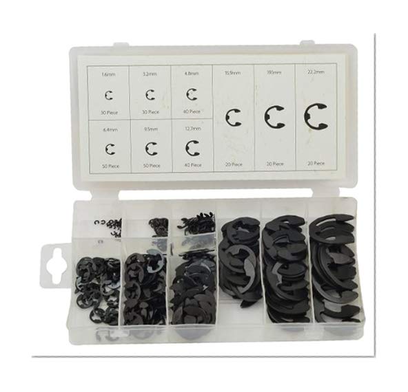 Rolson Tools 61296 Assortiment de 300 circlips en E