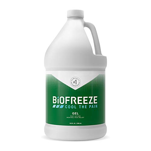 Book Cover Biofreeze Pain Relief Gel, 1 Gallon Pump, Green (Packaging May Vary)