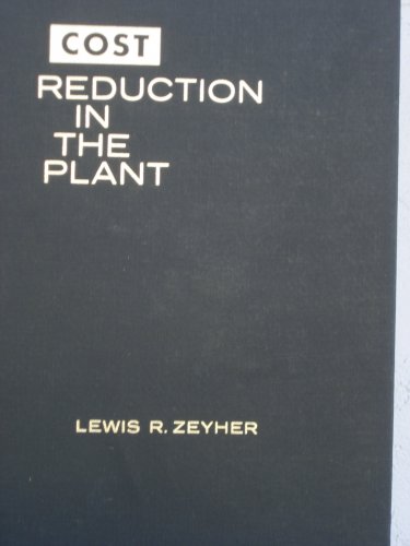 Cost Reduction in the Plant (Hardcover)