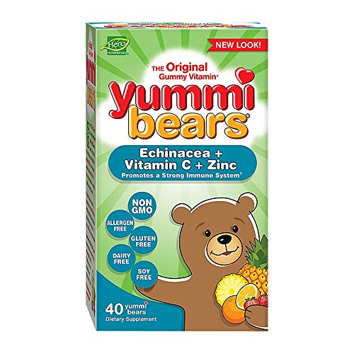 Book Cover Yummi Bear Echinacea, Vitamin C & Zinc, 40 Chews