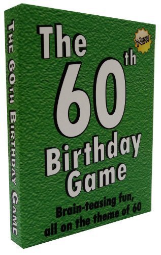 Book Cover The 60th Birthday Game. Fun new 60th birthday party game idea, also suitable as a sixtieth birthday gift idea for men or women.