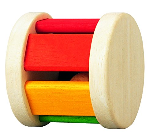 Book Cover PlanToys Wooden Rainbow Baby Roller with Sound (5220)