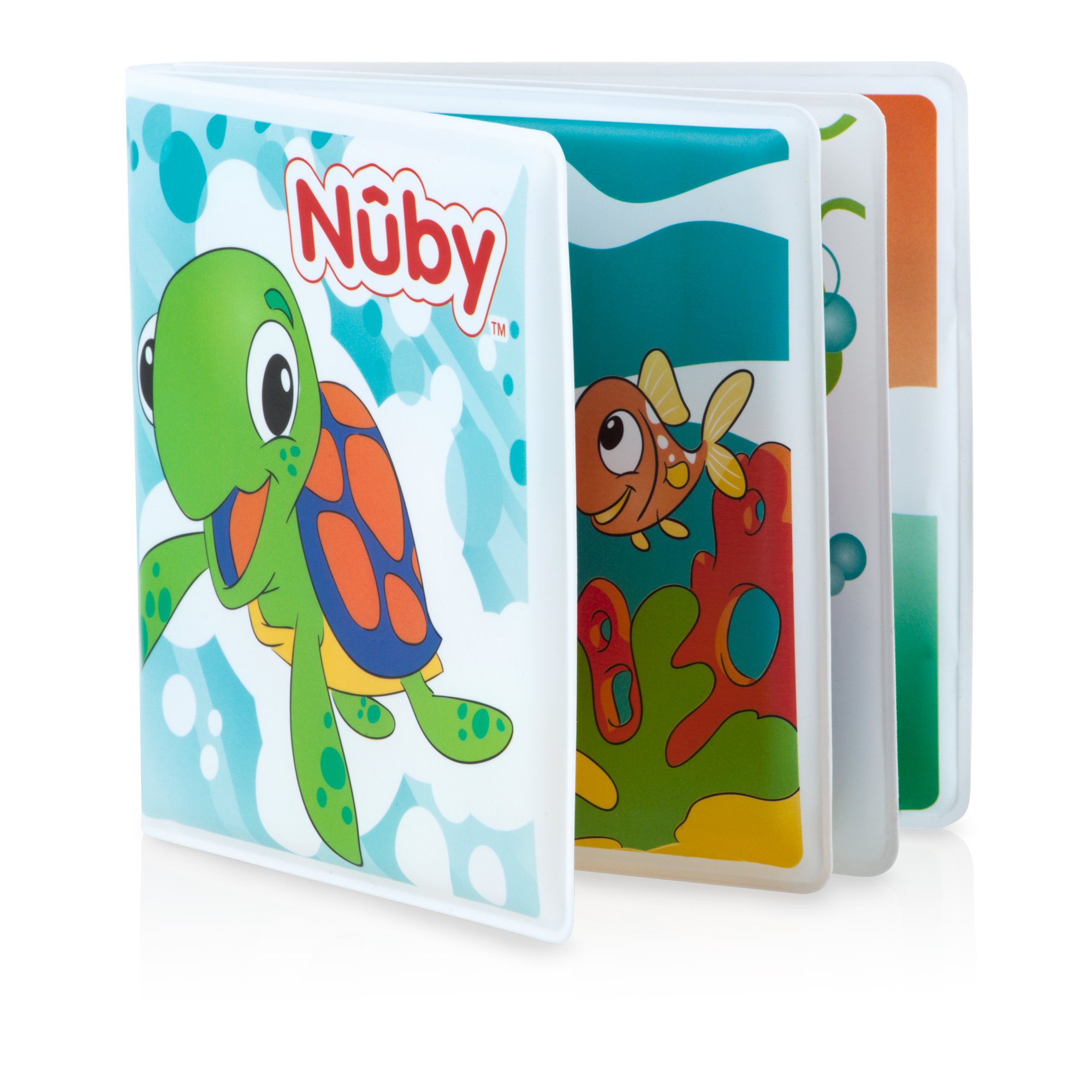 Book Cover Nuby Bath Fun Time Book with Water-Proof Pages and Surprise Squeaker, Early Education, 0 M+ Bath Book