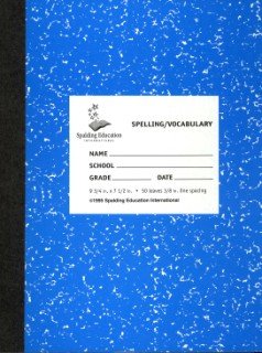Book Cover Spalding Intermediate Spelling/Vocabulary Notebook NB2, Grades 3 and up
