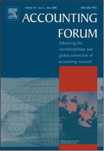 Measuring convergence of National Accounting Standards with International Financial Reporting Standards [An article from: Accounting Forum]