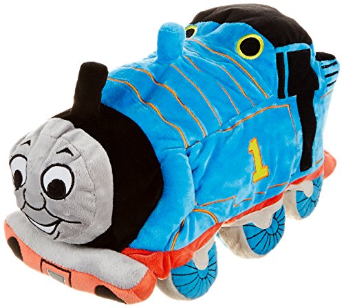 Book Cover Jay Franco Thomas & Friends Plush Stuffed Toddler Pillow Buddy - Kids Super Soft Polyester Microfiber, 15 inch (Official Mattel Product), D. Thomas