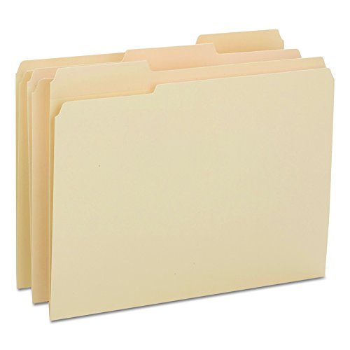 Smead Heavyweight File Folder, Reinforced 1/3-Cut Tab, Letter Size, Manila, 100 Per Box (10434)