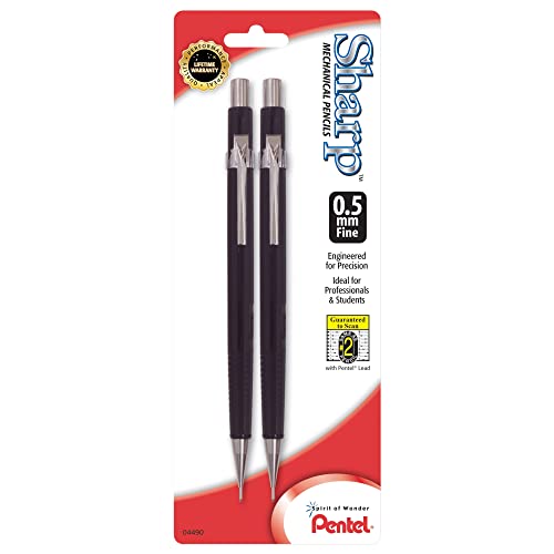 Book Cover Pentel® Automatic Sharp™ Mechanical Pencils, 0.5 mm, Black, Pack Of 2