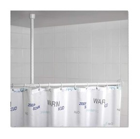 Wenko Fixation Plafond pour Colonne de Douche Télescopique Blanc Diamètre 25 mm Longueur 57 cm