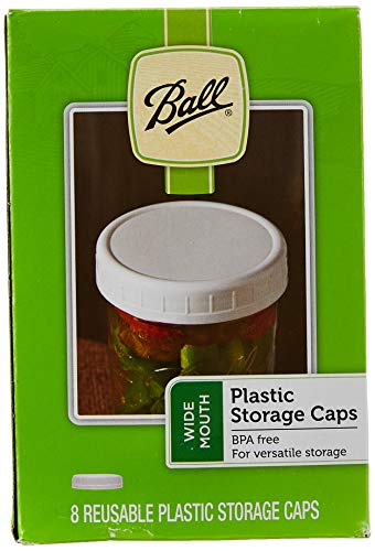 Book Cover Ball Wide-Mouth Plastic Storage Caps, 8-Count