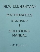New Elementary Mathematics Syllabus D1 (Solutions Manual)