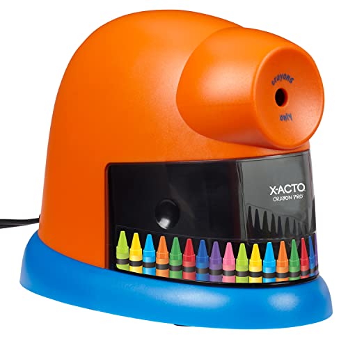 Book Cover X-ACTO Crayon Pro Electric Crayon Sharpener, Electric Sharpener with SafeStart Automatic Motor, Great for Home or Schools