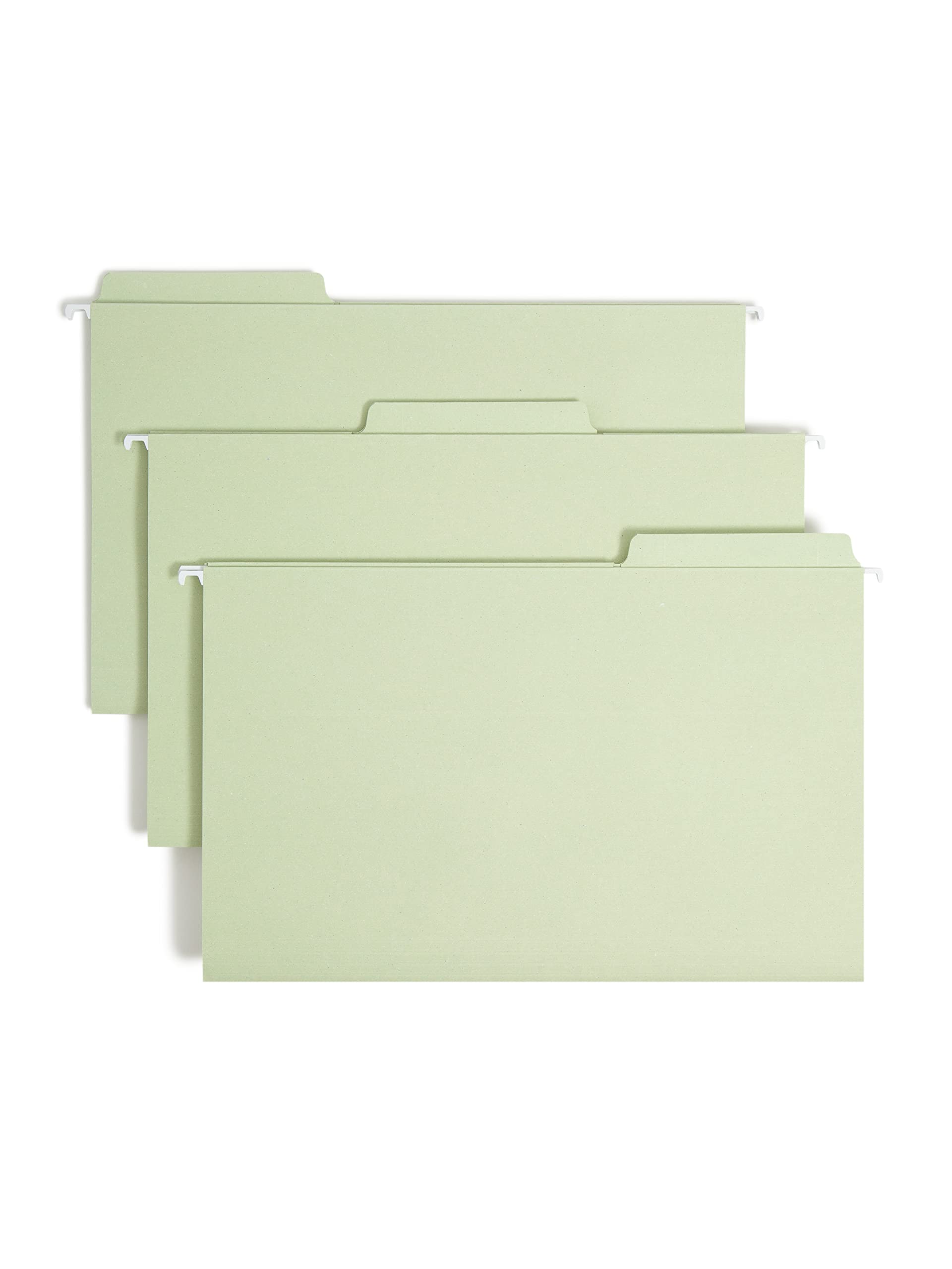 Smead FasTab Hanging File Folder, 1/3-Cut Built-in Tab, Legal Size, Moss, 20 per Box (64083) Legal Moss