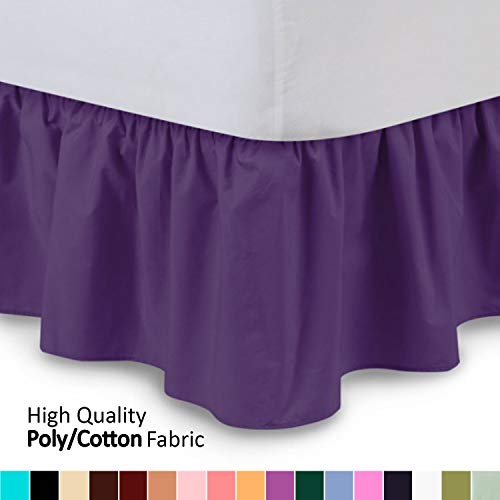 Book Cover ShopBedding Ruffled Bed Skirt (Full, Grape) 14 Inch Drop Dust Ruffle with Platform, Wrinkle and Fade Resistant, Available in All Bed Sizes and 16 Colors - Blissford