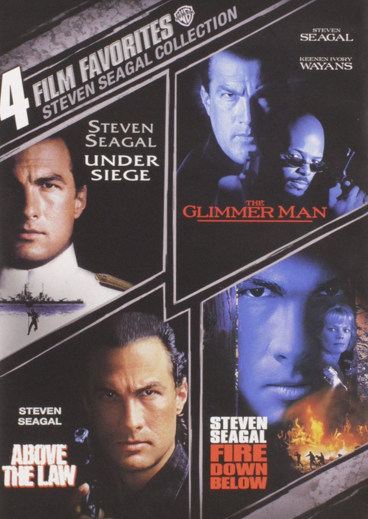 Book Cover 4 Film Favorites: Steven Seagal (Above the Law, Fire Down Below, The Glimmer Man, Under Siege)