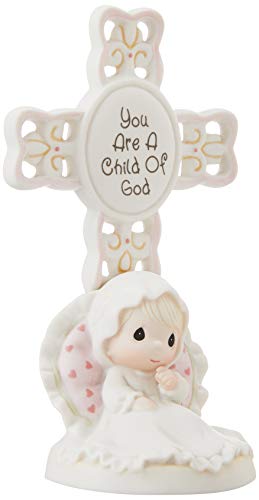 Book Cover Precious Moments, You Are A Child Of God, Bisque Porcelain Cross, Girl, 4004681